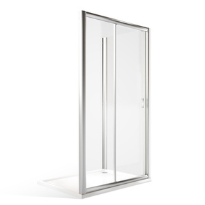 XXL posuvné sprchové dvere MD2 + MB v kombinácii s pevnou stenou