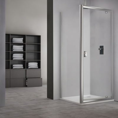 Sprchovací kút MDO1 + MB - otváracie dvere a pevná stena