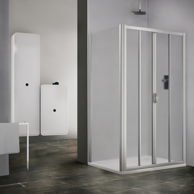 Obdĺžnikový sprchovací kút SMD2 + SMB - posuvné dvere a pevná stena