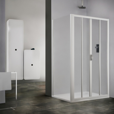Obdĺžnikový sprchovací kút SMD2 + SMB - posuvné dvere a pevná stena