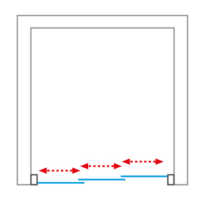 Posuvné sprchové dvere PD3 pre inštaláciu do niky