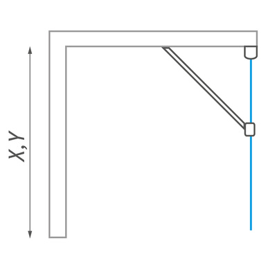 Nákres pravej steny LZB s flexibilnou vzperou