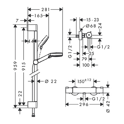 Sprchový set HANSGROHE Crometta 100