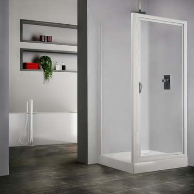 Sprchový kout SMDO1+SMB - jednokřídlé otvírací dveře a pevná stěna